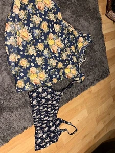 Refdcol48 NWOT 2 Piece Pepe Jeans Top Set Rrp £60 Floral Womens - Picture 1 of 11