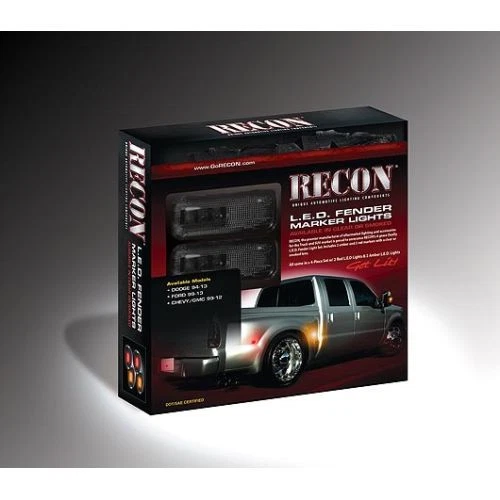 Recon 264137BK Smoked LED Dually Fender Lights For 2010-2016 Dodge Ram - Image 1 of 3