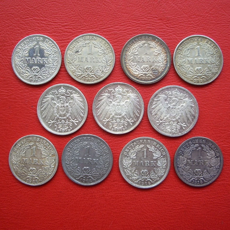 1 Mark 1891 - 1916 großer Adler /Kaiserreich /SILBER / ZUR AUSWAHL !! KM#14 J#17 - Bild 1 von 1