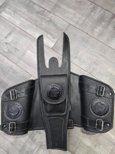 INDIAN PURSUIT tank BIB BAG & set of side bags CHALLENGER 20-25 GRAY stitching - Picture 1 of 18