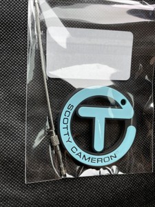  NWT SCOTTY CAMERON GALLERY Circle T Key Fob Rubber Keychain Golf Tiffany Blue
