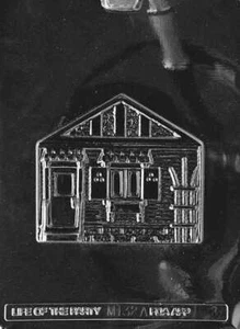 NEW 2Pc Pour Box Mold Set Real Estat HOUSE Chocolate Candy Fondant Plaster Clay - Picture 1 of 2