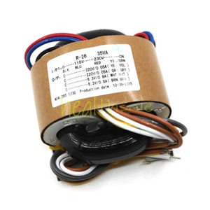 ONE 35W R-CORE TRANSFORMER For Preamp 115V 230V OUTPUT: 220V+220V 6.3V+6.3V - Picture 1 of 4