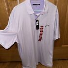 Greg Norman Mens Xl Golf Shirt Purple Check Polo Design Play Dry