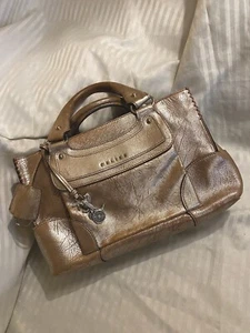Auth CELINE handbag leather Metallic Copper Gold-ish solid Boogie Bag - Picture 1 of 18