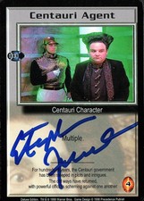 BABYLON 5 CCG Stephen Furst DELUXE Centauri Agent AUTOGRAPHED Signed Card
