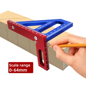 Woodworking Measuring Ruler 45/90 Degree Scriber Protractor M5A9 - Picture 1 of 11