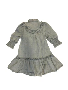 Steph Light Denim Embroidered Dots Dress Size 12 NWT - Picture 1 of 2