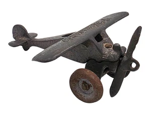 Antikes ARCADE Gusseisen Monocoupe # 353 Flugzeug Stahlräder Sammlerstück Spielzeug - Bild 1 von 6