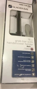 Glacier Bay Haltegriff mit verstellbarem Handbrausehalter Chrom 18 Zoll - Bild 1 von 12