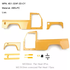 2 Doors 324mm Body Shell for 1/10 RC Crawler Car Traxxas Land Rover Camel Cup - Picture 1 of 40