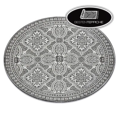 Modern Sisal Carpet Loft Circle Ivory Silver Grey Ornament Best Quality - Image 1 of 4
