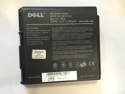 Original Used DELL battery module BAT3151L8 - 14.8V/3900mAh -NOT tested - Image 1 of 4