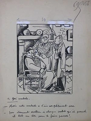 Maurice SAUVAYRE (1889-1978) le gai malade Georges Delaw  Marcel Capy Alsace - Photo 1/4