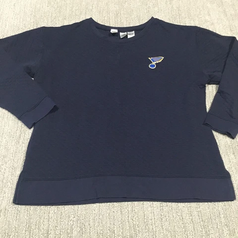 St. Louis Blues Sweater Mens XL Blue Extra Large Logo Hockey NHL Sweatshirt Cover