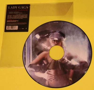 Lady Gaga Love Game Picture Disc Vinyl Record NM Dinked Center Perfectly Removed - Image 1 of 3