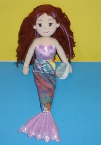 Aurora Plush Mermaid Sea Sparkles Merissa 18 inches Purple Pink Shiny / Tail  - Picture 1 of 2