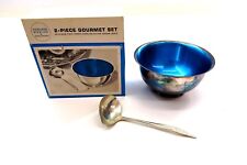 HEIRLOOM STERLING 2 Piece Gourmet Set w/ New First Frost Cream Ladle & Bowl 