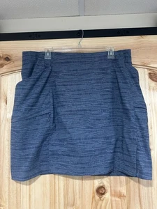 Duluth Trading Dry On The Fly Skort blau große Taschen - Bild 1 von 9