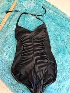 Costume da bagno vintage Robby Len donna NERO pezzo unico taglia 13/14 anni 60 70 - Foto 1 di 9