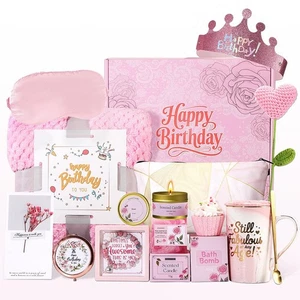 Regali di Buon Compleanno per Donna - Confezione Regalo di Compleanno Rosa per Donna Self Care M... - Foto 1 di 9