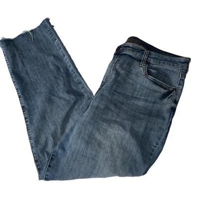 Kut From The Kloth Rena High Rise Straight Leg Denim Blue Jeans Distressed 16 - Image 1 of 4