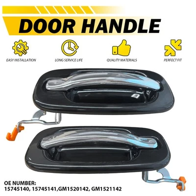 For 2000-06 GMC Yukon Yukon XL Rear Passenger & Driver Exterior Door Handle 2PCS Foto 1 de 4