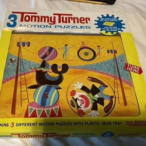 Tommy Turner Circus Motion Puzzle Toy Rare w Original Box 1965 A.C.Gilbert, NOS - Picture 1 of 6