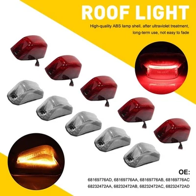 For 2014-23 Dodge RAM Promaster 2500 3500 Cab Roof Running Lights OEM Red+Amber - Image 1 of 4