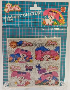POOCHIE ADESIVI GLITTER MATTEL VINTAGE 1986 NUOVI MAI APERTI - Picture 1 of 3