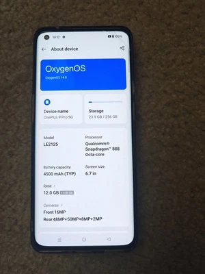 OnePlus 9 Pro  256GB Silver T- mobile unlocked fully works  - Image 1 of 4