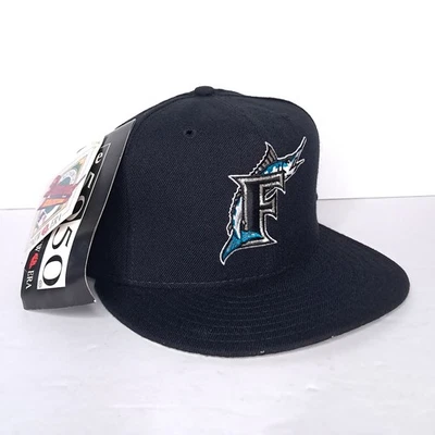 Винтажная шерстяная шляпа 90-х Florida Marlins New Era Diamond Pro модель 7 5/8 США - Изображение 1 из 4