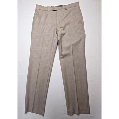 Pantalones de vestir Michael Kors para hombre 32x30 mezcla de lana tostada elástico natural pierna recta Foto 1 de 4