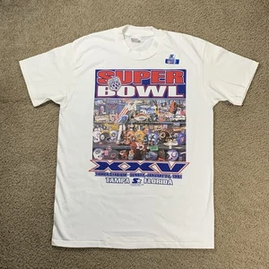 Vintage Stedman Starter Large Kurzarm Grafik Shirt Super Bowl XXV NFL 90s NEU - Bild 1 von 8