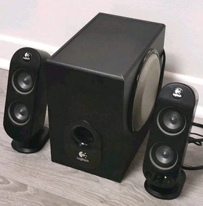 Logitech X-230 Computer Multimedia Speakers with Subwoofer Black Tested Working  - Picture 1 of 19