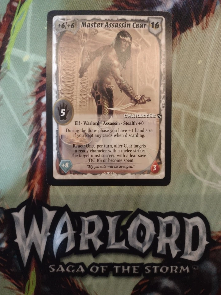 Warlord Saga of the Storm - Elf Warlord - Master Assassin Cear - Antiguos Raro Foto 1 de 2