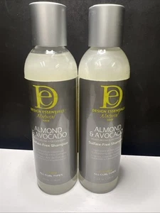 Design Essentials Natural Almond & Avocado Cleanse Shampoo 6 Oz 2 Pack - Picture 1 of 4