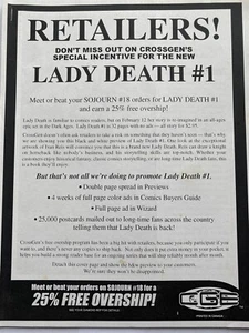 LADY DEATH #1 Retailer Preview Promo Line Art CROSSGEN COMICS - Bild 1 von 3