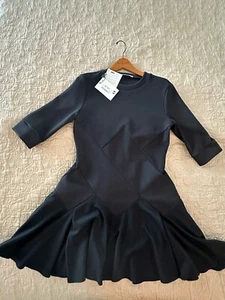 Viktor&rolf 3/4 Sleeves Black Wool /Polyester Dress 44 New - Picture 1 of 15