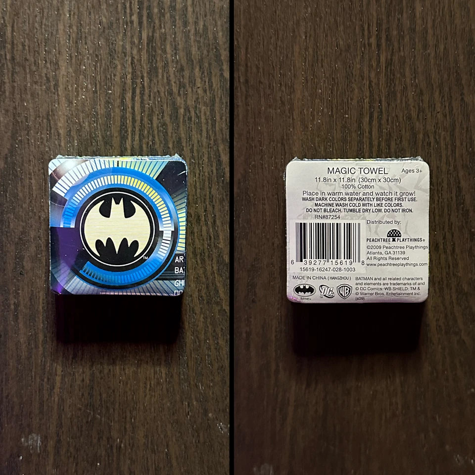 Toalla mágica Batman #1: DC Comics, Peachtree Playthings (2009) - 100 % algodón Foto 1 de 1