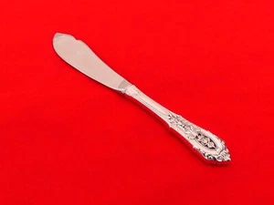 Wallace Sterling Silver Rosepoint Master Butter Server OS-4 - Picture 1 of 4