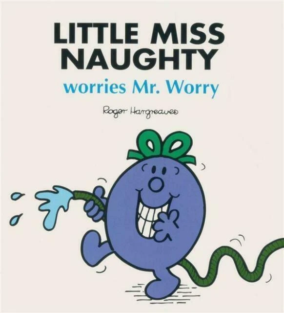 Little Miss Naughty Worries Mr Worry Book by Roger Hargreaves
