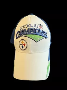 Pittsburgh Steelers Super Bowl XLIII Champions Reebok Flex Fit Hat On Field Hat - Picture 1 of 6