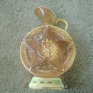 VINTAGE JIM BEAM BPOE ELKS CENTENARIO 1868 - 1968 DECANTER BOTTIGLIA LIQUORE, - Foto 1 di 5