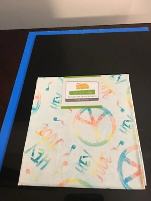 BRAND NEW HEY JUDE TIE DYE COTTON TOSS FABRIC FAT QUARTER 18" X21" - Image 1 of 4