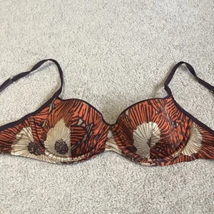 Victoria’s Secret 34C very sexy purple/orange floral balconet underwire bra - Picture 1 of 6