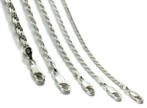 Sterlingsilber Seilkette Herren Jungen Damen Armband oder Halskette 925,925 - Bild 1 von 9