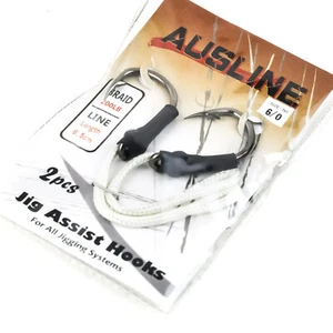 AUSLINE Jig Assist Hook Size 6/0 Braid 200lb Line 6.5cm 2ct - Picture 1 of 4