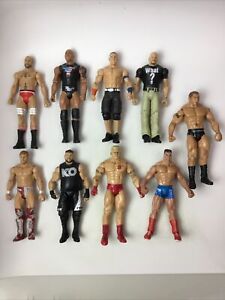 LOT of 9 WWE Mattel Figures. Used/loose. See Pics.