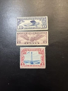 US AIR POST STAMPS Scott # C10-12…1927-1928 MNH - Picture 1 of 2